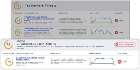 Network Threat Report screen shots