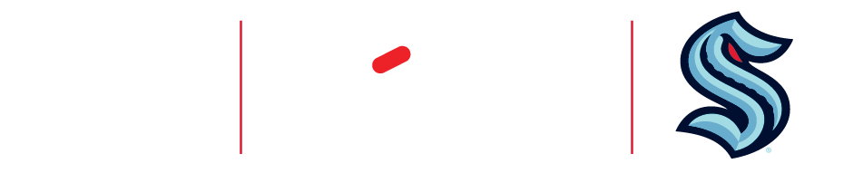 Logos von Climate Pledge Arena, WatchGuard und Seattle Kraken in einer Reihe