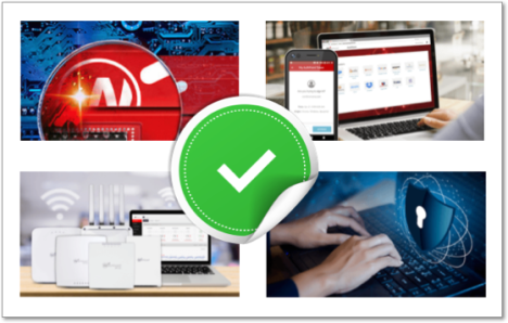WatchGuard product families that make a Unified Security Platform with a green checkmark in the center