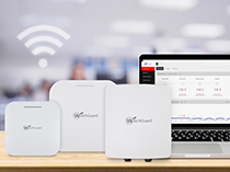 Foto: Drahtlose Sicherheits-Hardware und WatchGuard Cloud Anzeige